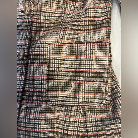 St. John’s Bay Women's Classic Blazer Size L Brown Plaid Wool Tweed Blend - Picture 8 of 9